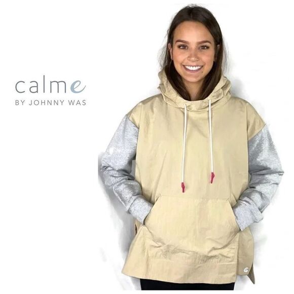 New. Calme by Johnny Was hooded pullover jacket. Retails $178. M - Picture 1 of 7